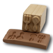 Штамп деревянный Вилка-ложка