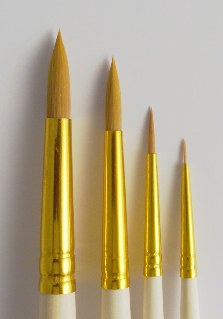 Кисть синтетика круглая №5 с длинной ручкой, S-4532-09
